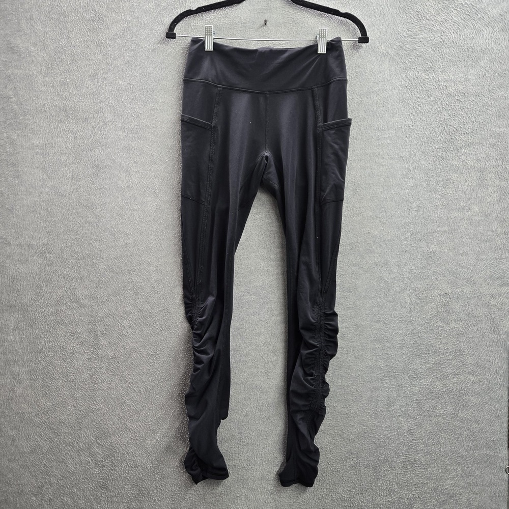 FP Movement Women Activewear‎ Pants S Black Running Legging Zipper Ruched Slim